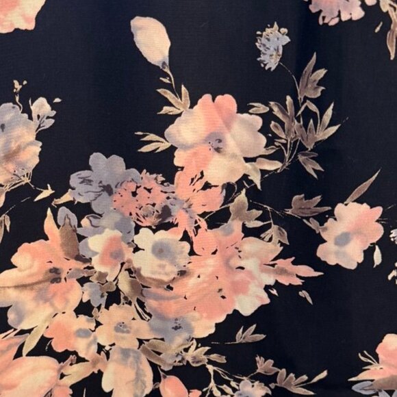 Soprano Black Floral Shift Dress Size S - Picture 3 of 5